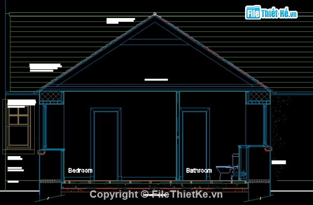 Bản vẽ autocad,nhà cấp 4,nhà cấp 4 đẹp